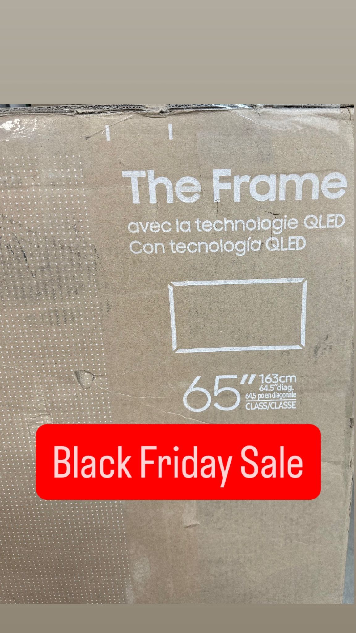 SAMSUNG 65” Inch Class QLED 4K The Frame LS03D Series, Quantum HDR, Art Mode, Anti-Reflection Matte Display,, Smart TV w/ 