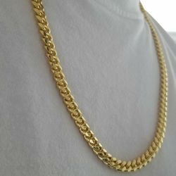 Silver 925 Chain Gold Plated / Cadena De Plata 925 Chapiada En Oro De 14k