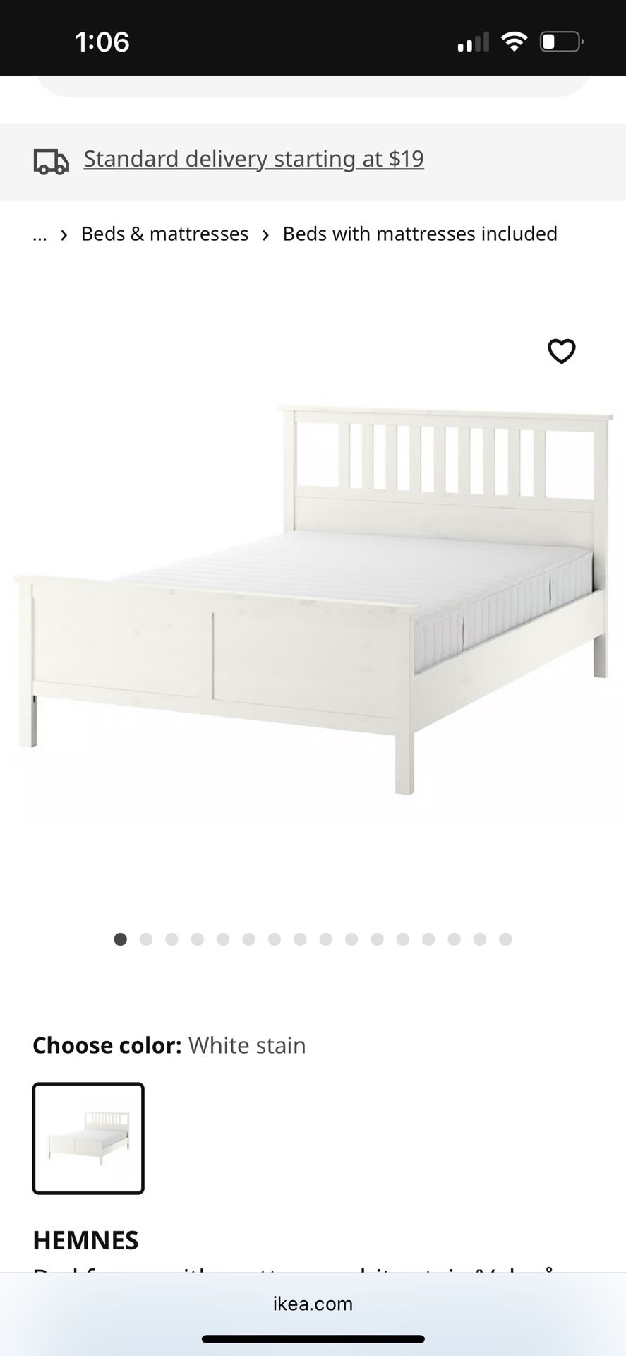 IKEA Hemnes bed frame Queen