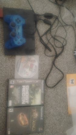 PlayStation 2 slim with one controller
