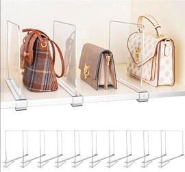 Shelf Dividers for Closet Organization, Adjustable Shelf Separators, 10 Pcs
Non-Slip Design for Organization Enthusiasts, Expand Closet Vertical Space