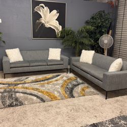 Nice Modern Elegant Grey Couch & Sofa Living Room Set ✨Delivery Available 🚛