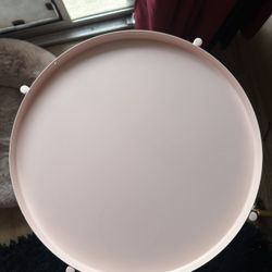 pink metal nightstand 