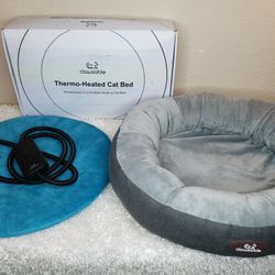 Cat Bed - Dog Bed With Timer & Temp Adjustable Pet Heating Pad