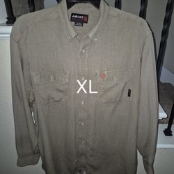 ARIAT FRC GLEN GUARD FEATHER LIGHT WEIGHT SAND BUTTON UP SHIRT 