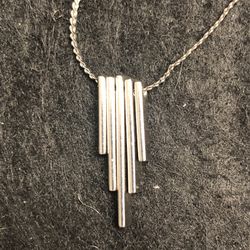 Silver Bar Necklace 