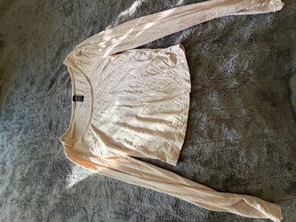 long sleeve top in cream