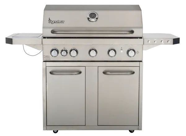 Stainless (costco) Signateur 5 Burner Propane Grill With Side burner Works Good Excellent Condition