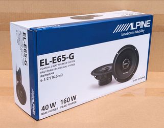 Alpine EL Series EL-E65-G Car Speakers 6.5" 2-Way Coaxial Speaker System 200 Watts 🚨 Payment Options Available 🚨 No Credit Needed 🚨