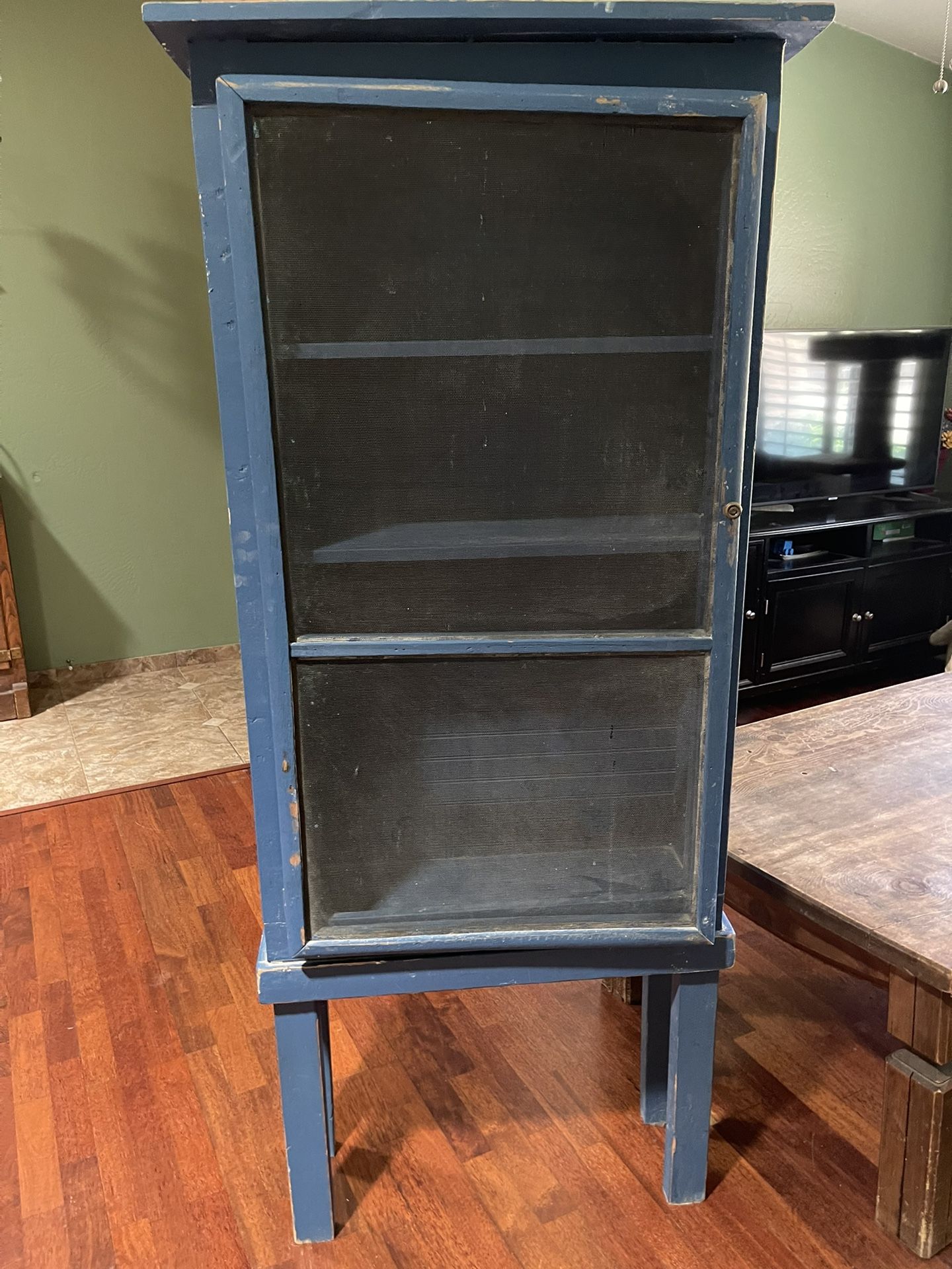 Blue Primitive Cupboard