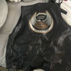 Harley Davidson 105 Year Anniversary XL Leather Vest