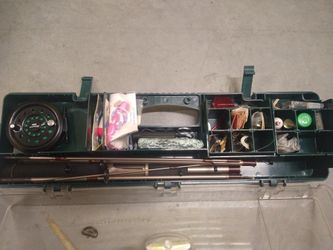 Shakespeare Excursion Fishing Combo Rod and Reel in Case.
