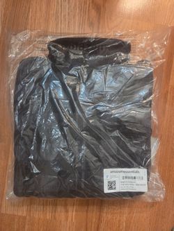 Amazon Essentials Classic Full Zip Fleece Jacket (L) Gray/Black Plaid