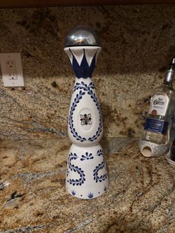 EMPTY CLASE AZUL TEQUILA REPOSADO BOTTLE 750ML HAND PAINTED DECORATION