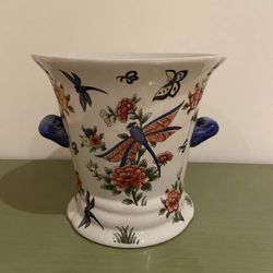 Dragonfly Cache Pot Vase