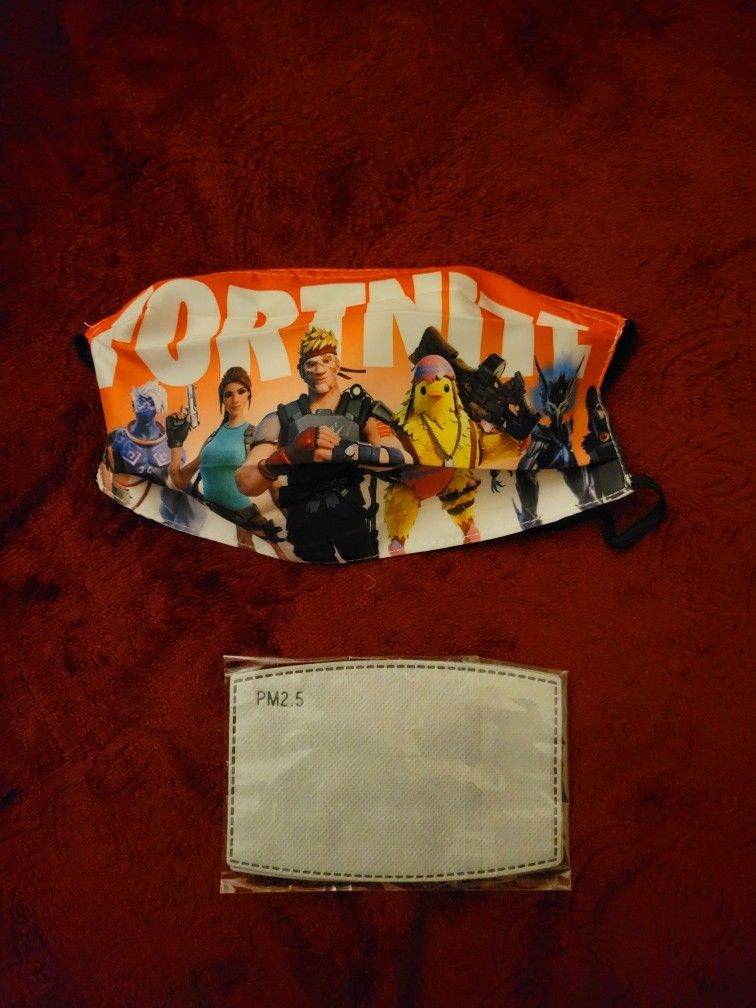 NWT KIDS FORTNITE FACE MASK ORANGE UNISEX SIZE ONE SIZE FITS ALL 