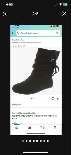 Bearpaw Women's Haille Boots, Black Suede, Rubber Was $60 + Tax
