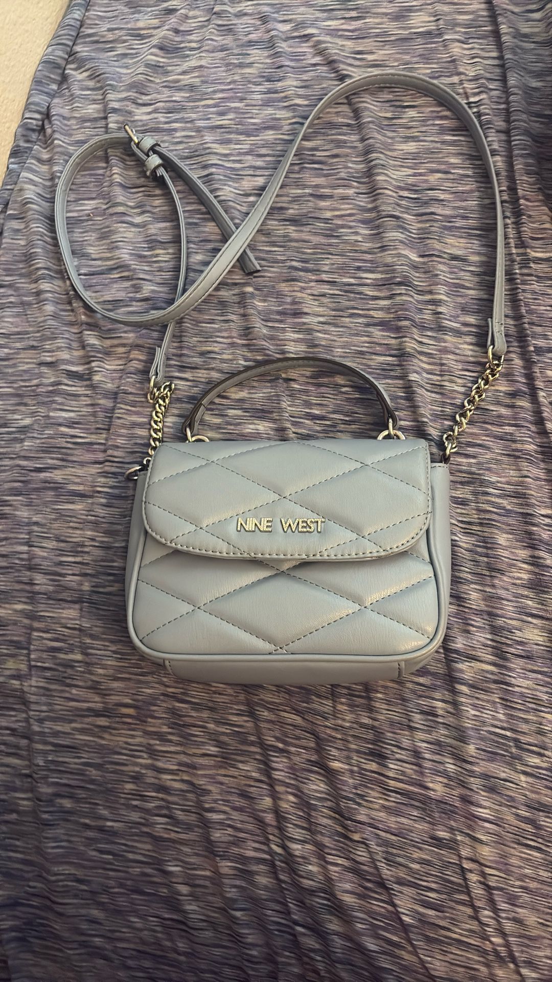 Nine West Blue Purse – Rhinestone Logo