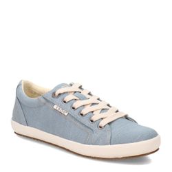 Taos Womens Moc Star Canvas Low Blue Hemp