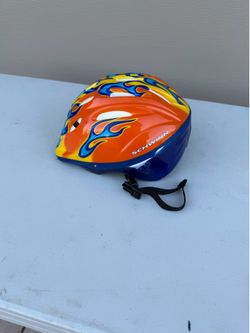 Schwinn Kids / Youth Bike Helmet - Orange & Blue Flame Design