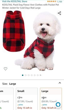 Fleece Plaid Dog Sweater