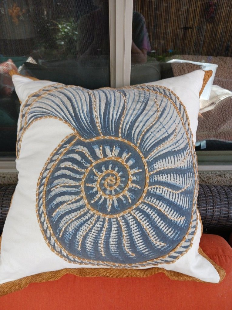 A Large Outdoor Pillow Seashell
