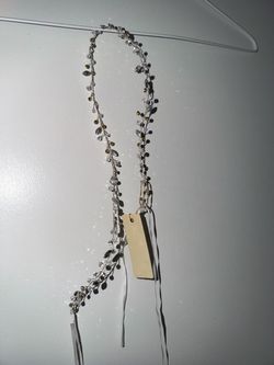 Silver Crystal Leaf Bridal belt