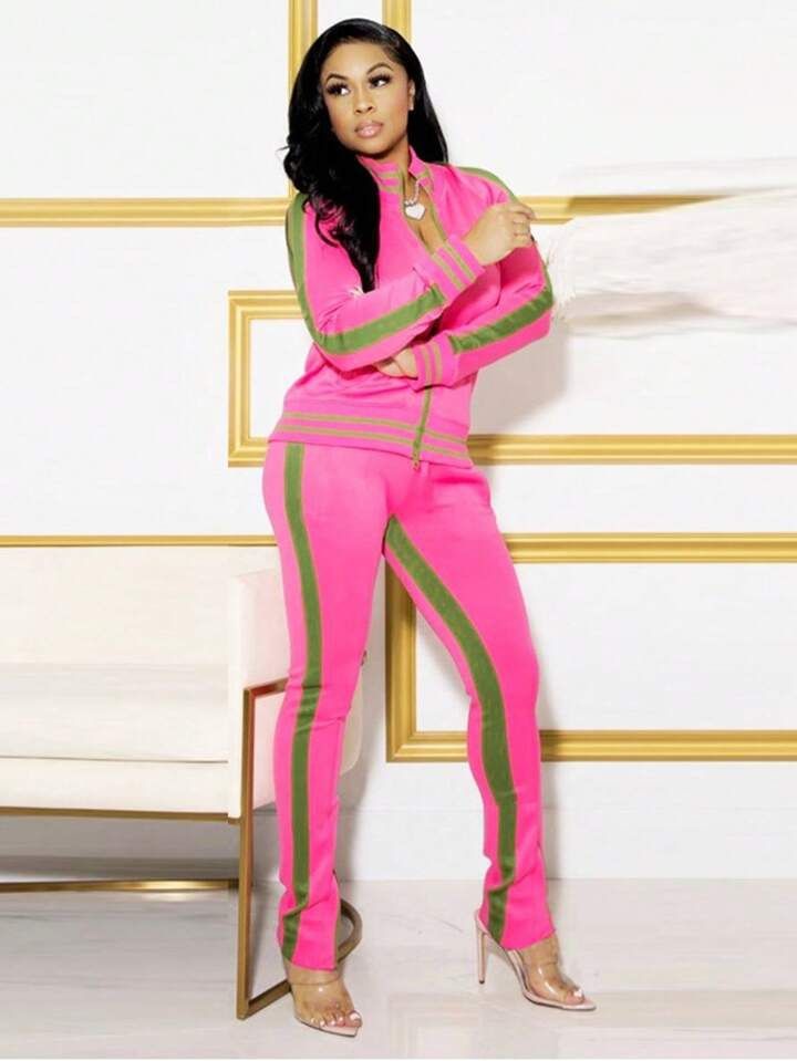 PINK & GREEN JOGGER SET