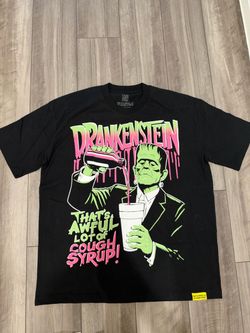 Drankenstein Graphic T-Shirt Black Oversized