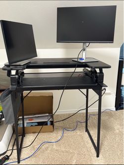 Desk with monitor stand