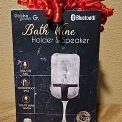 Bath Wine Holder with Bluetooth Speaker 