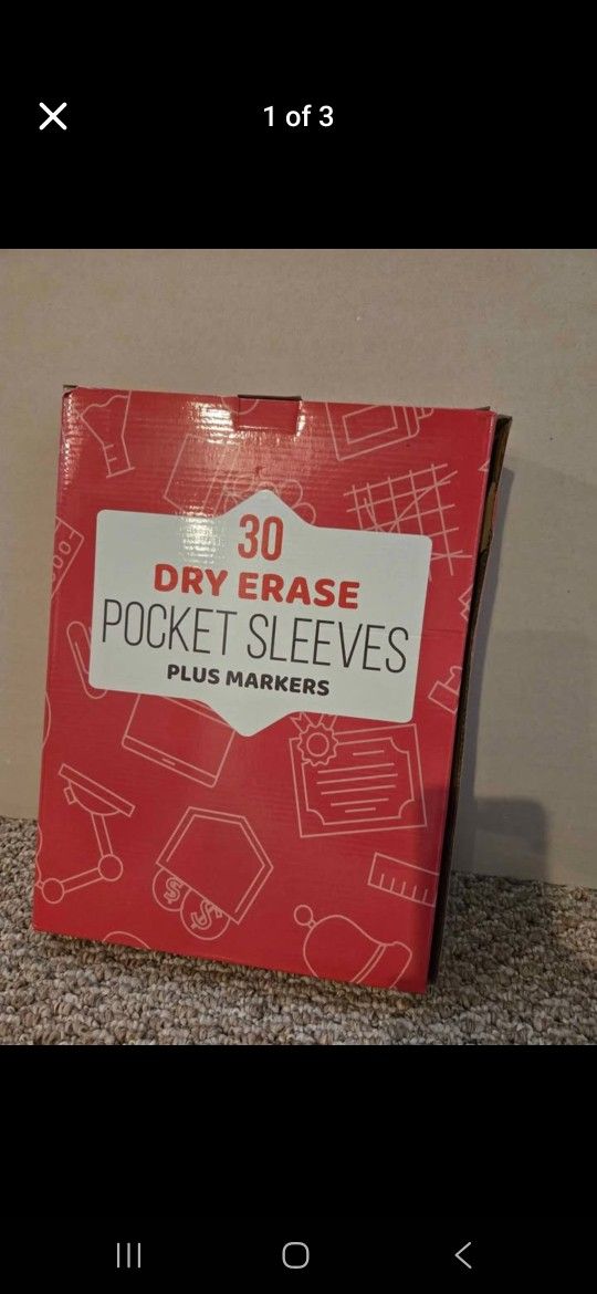 30 Dry Erase Pocket Sleeves
