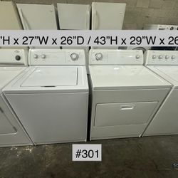 Whirlpool Washer And Dryer Top Load Electric (#301)