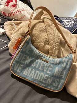 Steve Madden Denim Logo Shoulder Bag