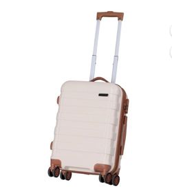 21" Height Hardside Expandable Suitcase Luggage with Spinner Wheels White