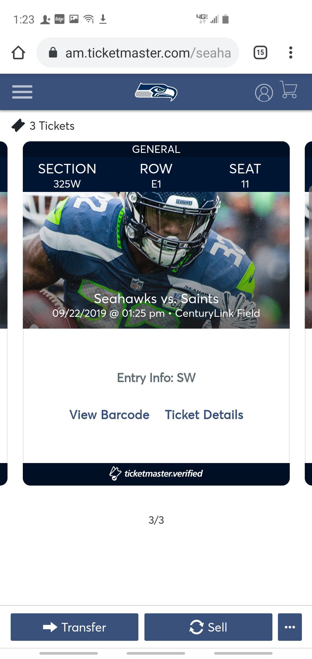 Seahawks tickets