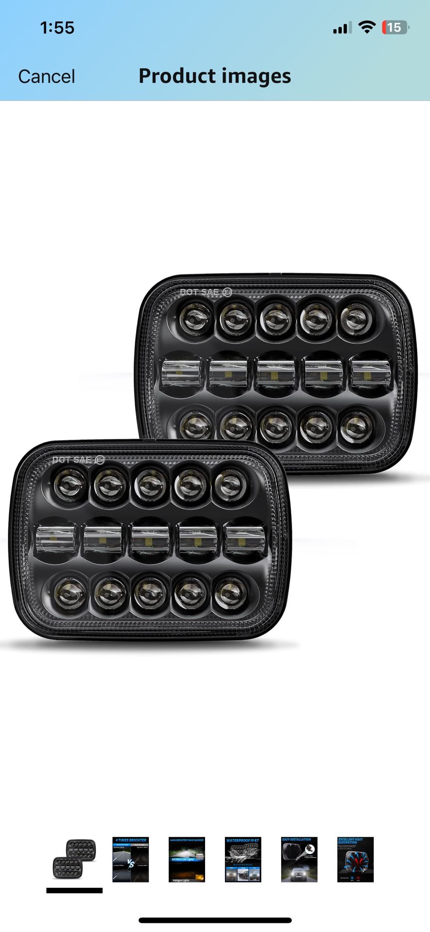 BICYACO DOT 110W 5x7 7x6 Inch Led Headlights Hi/Low Led Sealed Beam Headlamp Compatible with Jeep Wrangler YJ Cherokee XJ Kenworth T-2010 H4 P