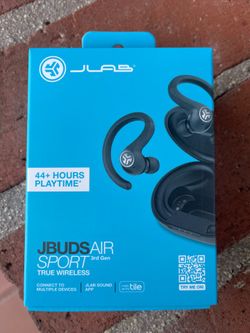 JLabs JBuds Air Sport True Wireless Earbuds Black (3rd Gen) NEW