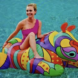 H2OGO! Pop Rhino Pool Float Ride-On Lounger Inflatable 6'7" X 40" NEW in Box