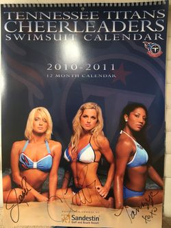 Titans cheerleaders calendar from 2010-11 signed by all cheerleaders