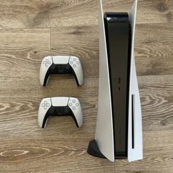 Ps5 With Controllers And Games 