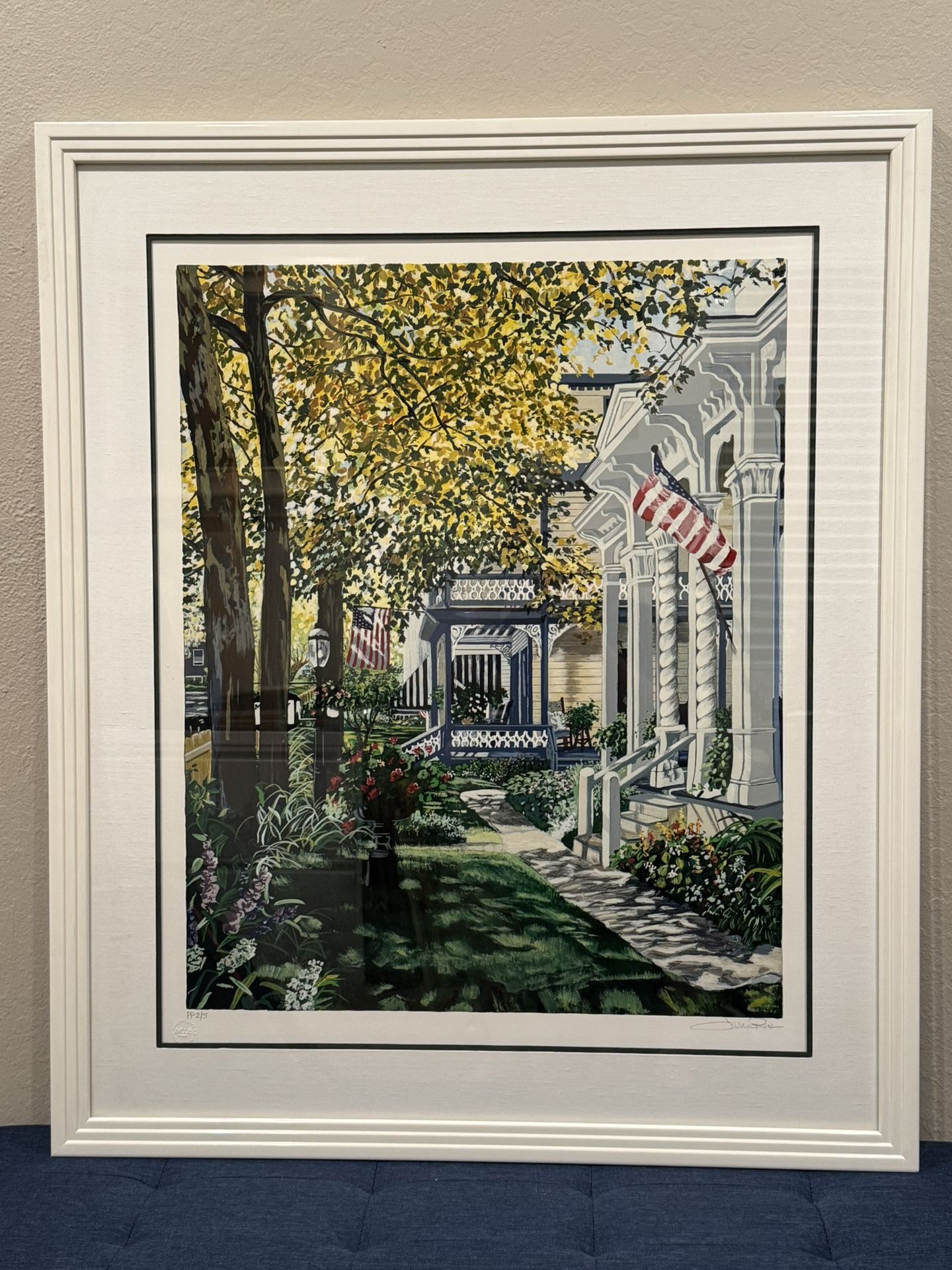 Susan Rios "Main Street" Signed Serigraph 36x30 Rare Printer's Proof Ed. 2/5