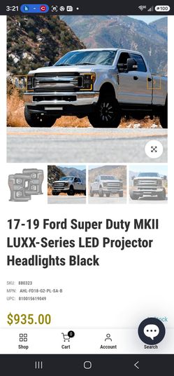 2017-19 ford super duty MKII luxx-series LED PROJECTOR HEADLIGHTS Alpha-Black