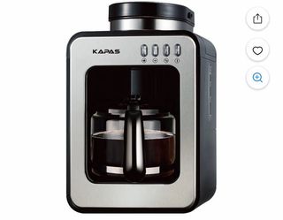KAPAS Mini Automatic Coffee Machine With Grinding Function, Programmable Timer Mode and Keep Warm Plate,0.6L Capacity, 600W