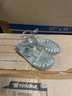 Kids Glitter Jelly Sandals