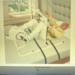 NEW Bed Exercise Equipment. For Elderly. W/Electric Pedal Exerciser, Leg & Arm Exerciser While Laying in Bed, Adjustable Length, Bed Exercise Bike. 