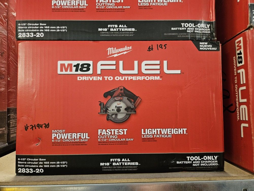 Milwaukee M18 Fuel 6-1/2" Circular Saw Tool Only