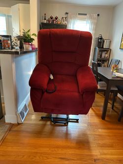 Red Power Lift Recliner Chair