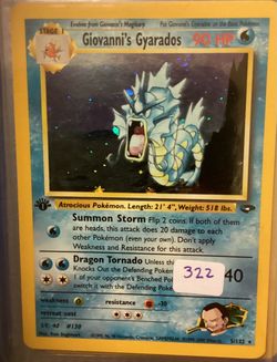 1st Edition Holo Rare Giovanni's Gyarados Pokémon Gym Challenge 5/132 NM