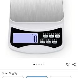 Digital Scale with LCD Display,Electric Kitchen Scale Food Scale with Tare Function,Multifunctional Household Food Cooking Weighing Scale for Home,5kg